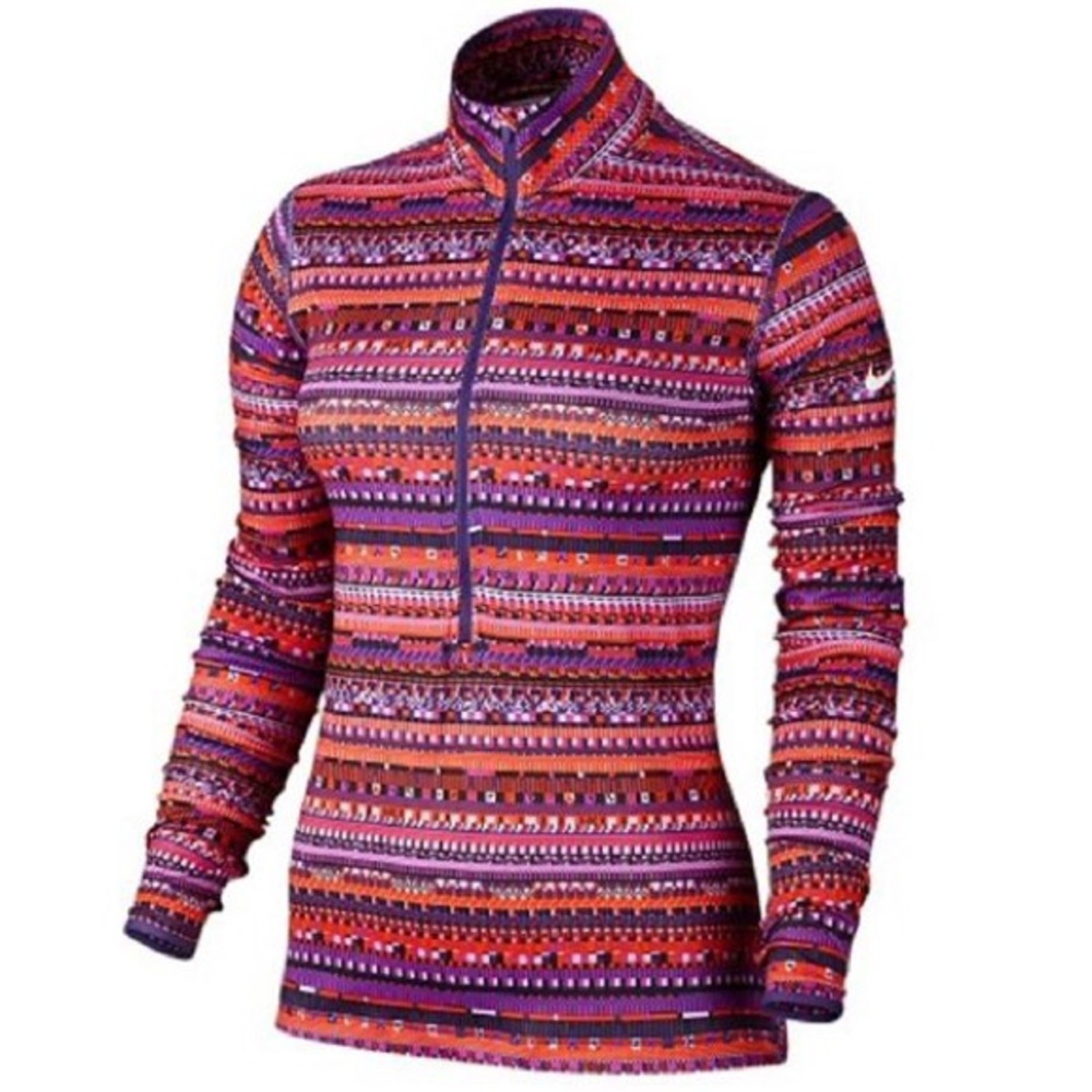 Nike Women's Dri-Fit Pro Warm 8 Bit 1/2 Zip Training Shirt Size Small